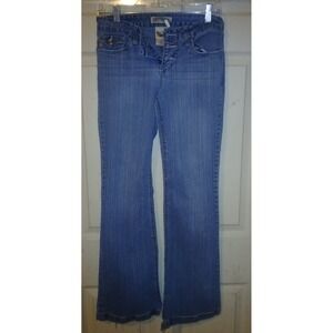 YMI Jeans Women's Size 7‎ Light Wash Embroidered Back Pocket Denim Jeans Y2k